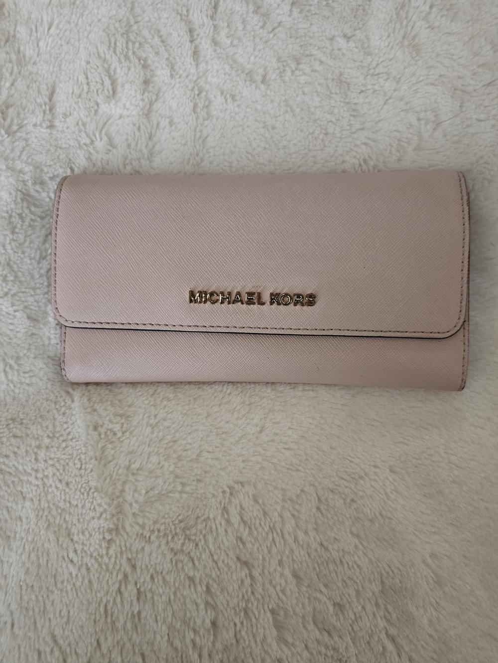 Michael Kors Women Jet Set Travel Light Pink Trifold Wallet